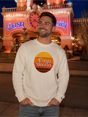 White Graphic Crewneck Sweatshirt